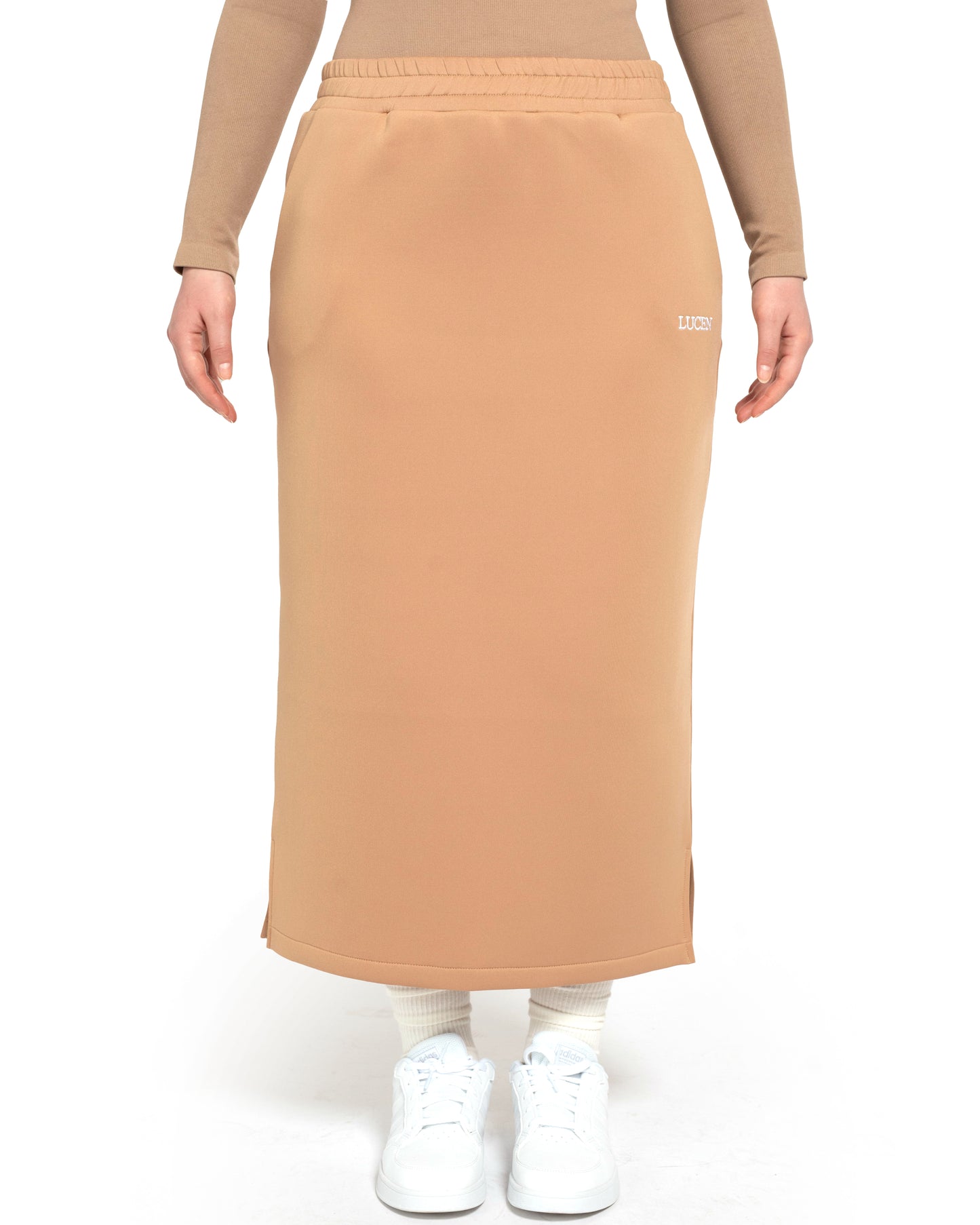 Scuba Skirt Beige