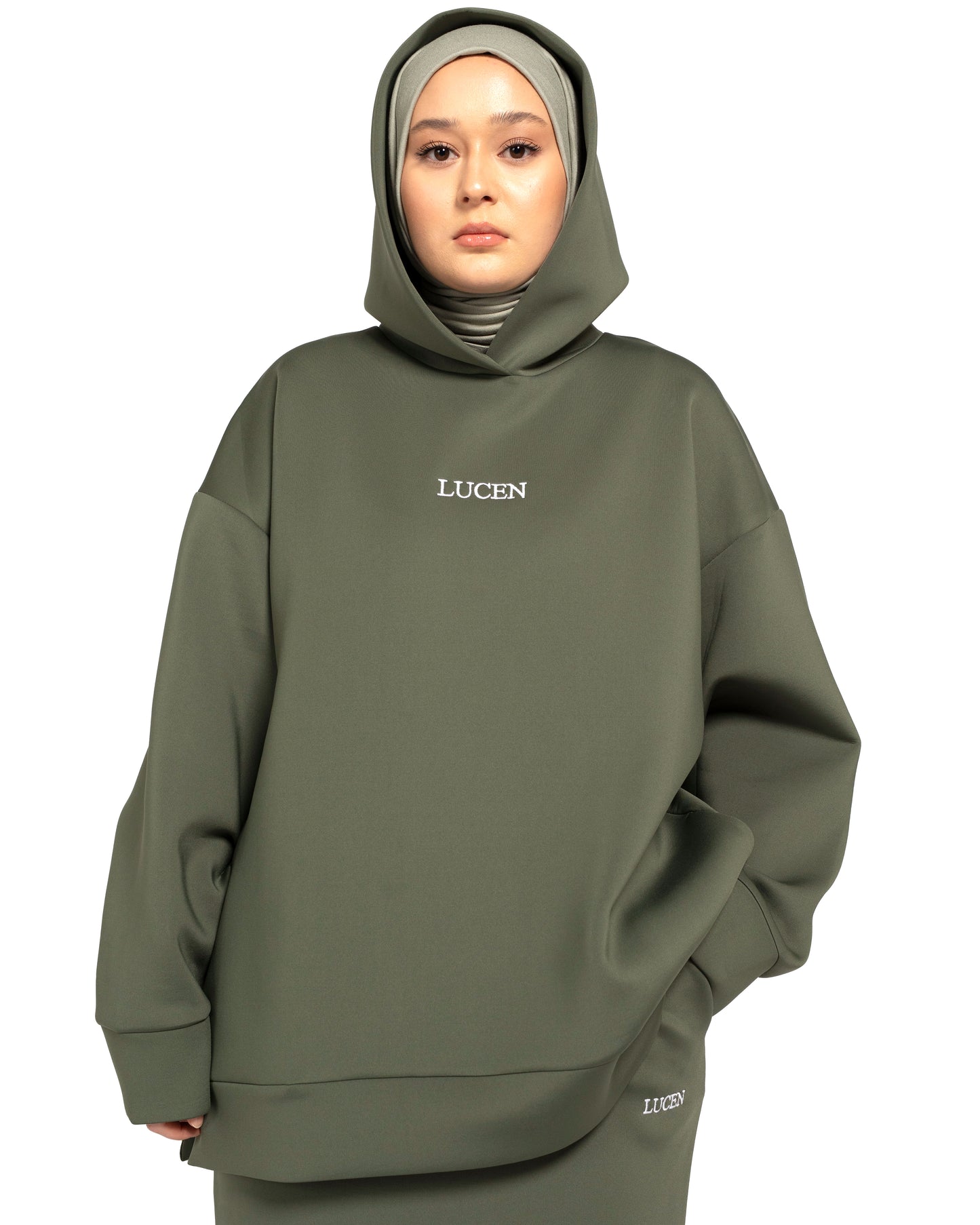 Scuba Oversized Hoodie Green